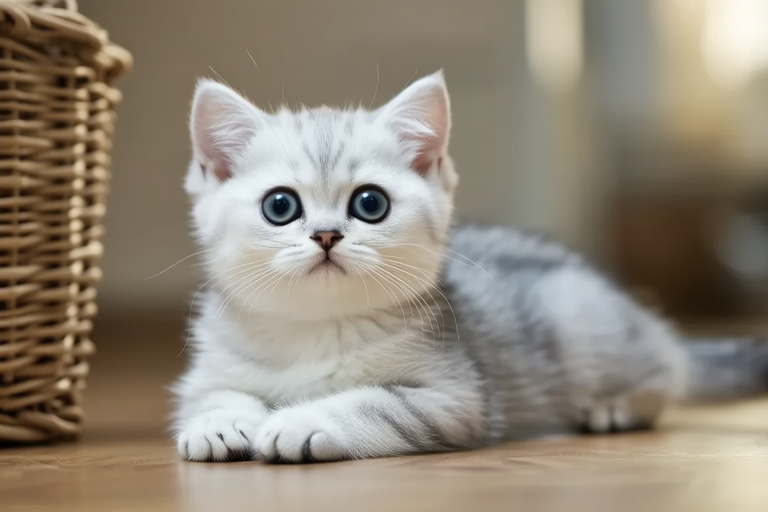 Adorable Moments with a British Shorthair Silver Kitten